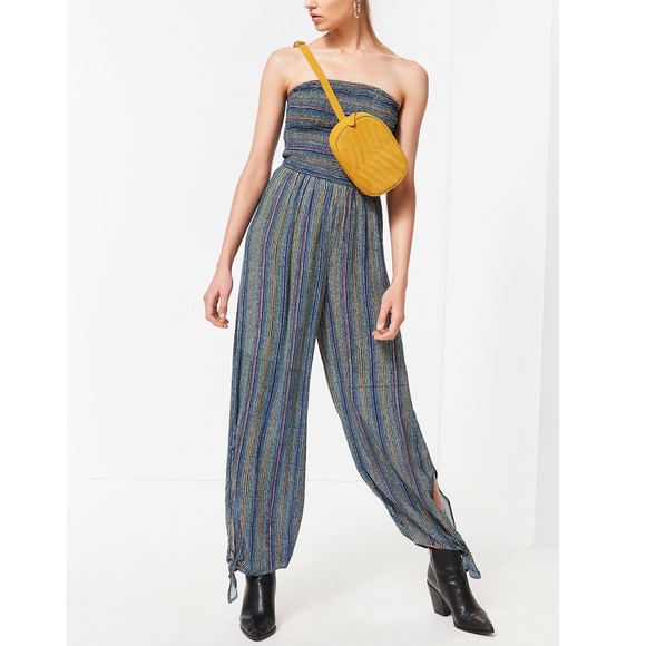 Urban Outfitters Striped Strapless Smocked Jumpsuit - Picture 10 of 14